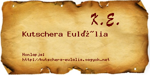 Kutschera Eulália névjegykártya